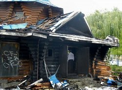 У Києві підпалили дерев'яний храм УПЦ МП