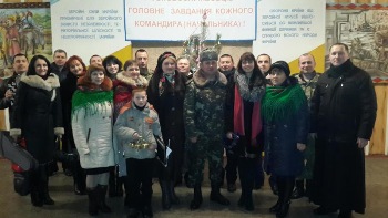 В Бродах капелан організував коляду з військовослужбовцями.(ФОТО)