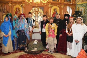 Різдв'яний вертеп на парфії УГКЦ у Новолинську