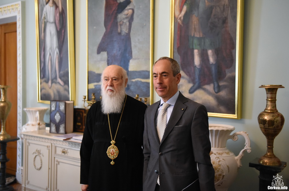Патріарх Філарет зустрівся з Послом Мальтійського Ордену в Україні
