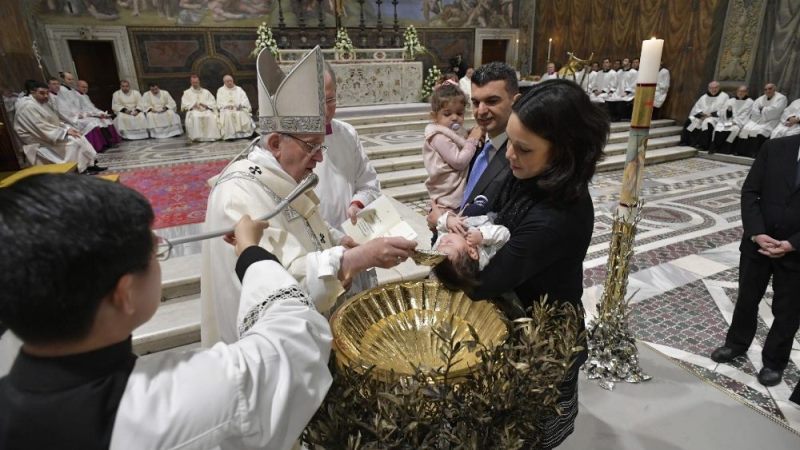 Святіший Отець закликав до подяки за таїнство хрещення