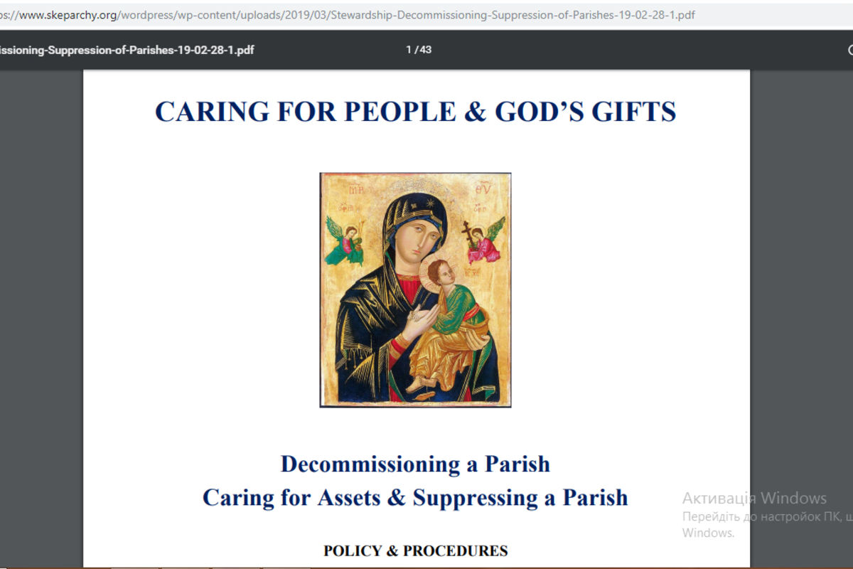 У Саскатунській єпархії ратифікували єпархіальний документ щодо закриття парафії