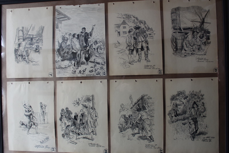 Великий книголюб з мольбертом художника