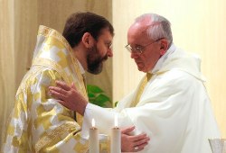 Блаженніший Святослав:У Папи в кімнаті знаходиться українська ікона,яку я подарував йому в Аргентині